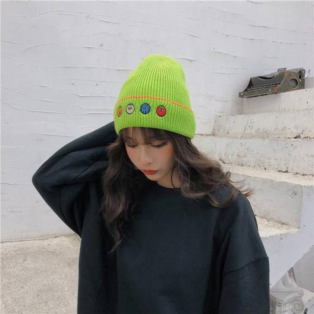 帽子 ニット帽 ニットキャップ スヌード レディース ユニセックス アクセント 秋 冬 春 ニット 暖かい ストリート おしゃれ 個性的 黒 緑の通販はau Pay マーケット Marmelo Sunnyday