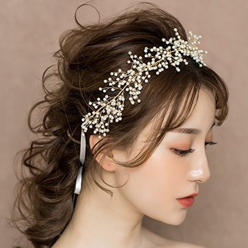 ウェディング ヘッドアクセ ヘッドドレス アクセサリー ヘアバンド ラインストーン ダイア風 クリスタル ジルコン カチューシャ パール の通販はau Pay マーケット Marmelo Sunnyday