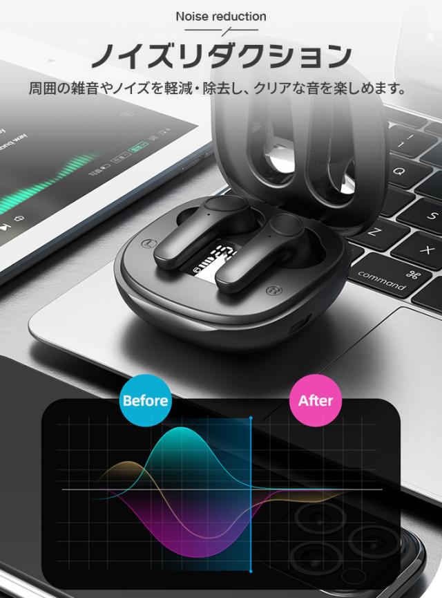 Bluetooth 5.0 ワイヤレスイヤホン 13mm 最新版 ダイナミック