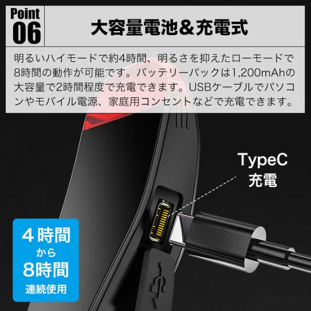 進化版 50個COBLED ヘッドランプ 読書ライト ネックライト 警告灯 充電式 前後ライト 警告灯 防水 ヘッドライト 400ルーメンの通販はau  PAY マーケット - win-win | au PAY マーケット－通販サイト