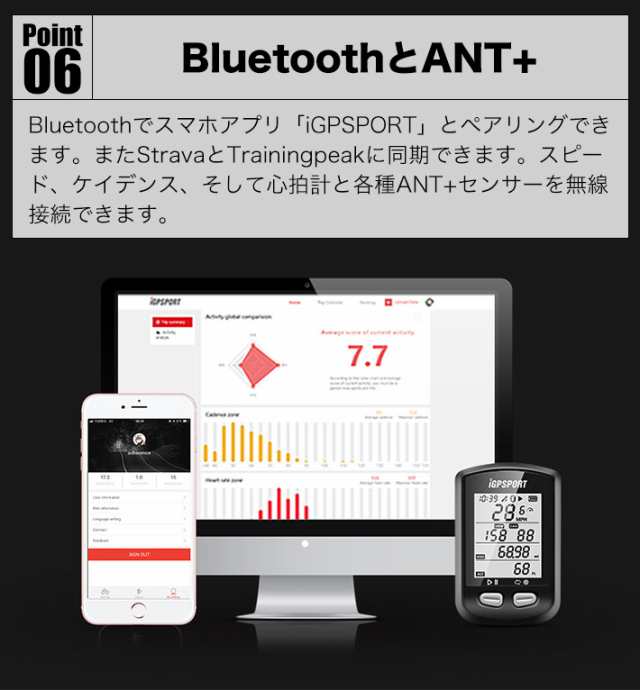 最新版 iGPSPORTサイクルコンピュータ GPSスピードメーター ANT+Bluetooth 無線スピードメーター ワイヤレス自転車速度計の通販はau  PAY マーケット - win-win | au PAY マーケット－通販サイト