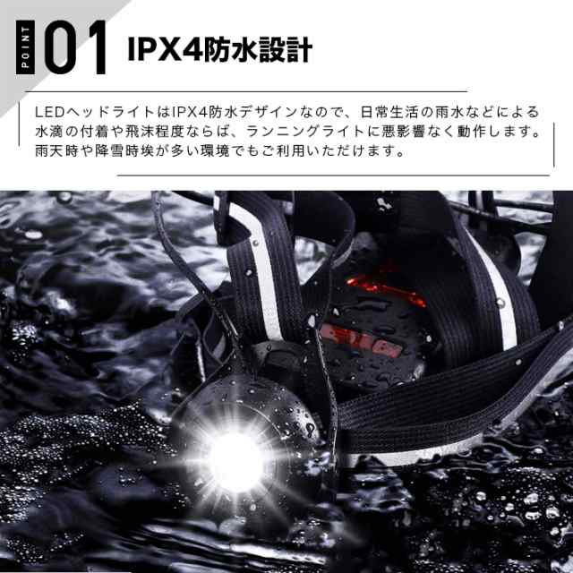 ランニングライト チェストライト ジョギングライト 夜間 2019最新版 led 500ルーメン USB充電 IPX4防水 2段階の点灯モード 警告灯  270度の通販はau PAY マーケット - win-win