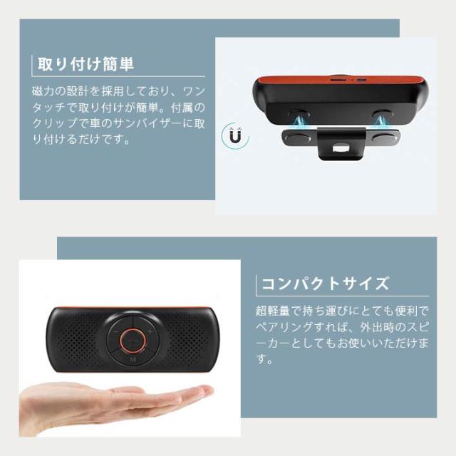 最新版 車載用 Bluetooth スピーカー ワイヤレスポータブルスピーカーハンズフリー 2台待ち受け通話 音楽再生 Line通話の通販はau Pay マーケット Win Win