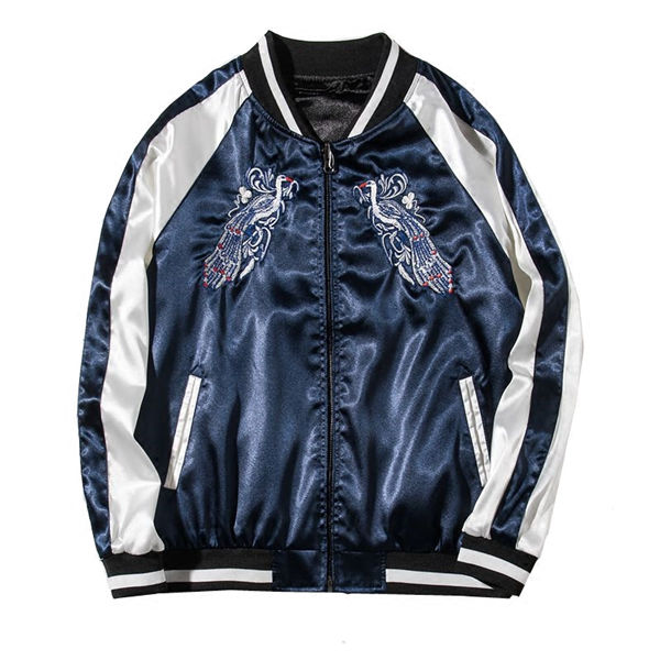 スカジャン メンズ レディース 刺繍 孔雀 プリント ファッション バーカー ジャケット 派手 カラフルの通販はau Pay マーケット A Closet