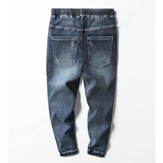 メンズ 裏起毛 デニム パンツ サルエル デニム ボトムス ジーパン ジーンズ ダメージデニム テーパードパンツ 裾リブ あったか デニムパの通販はau Pay マーケット A Closet