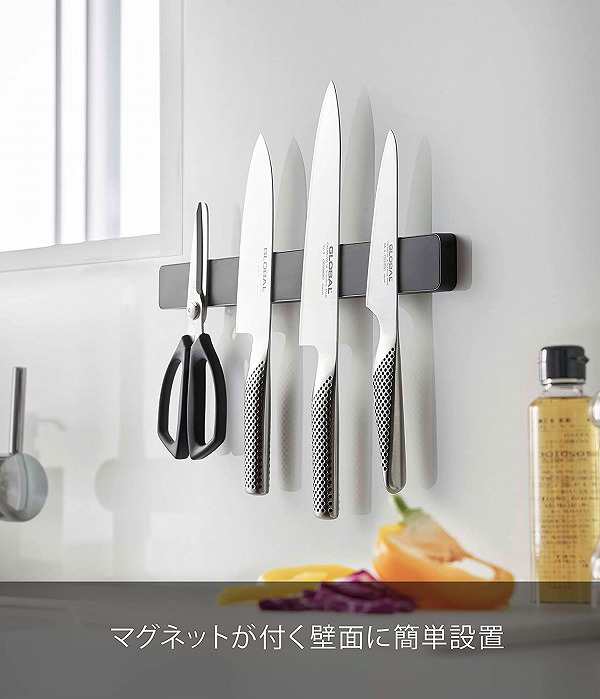 格安SALEスタート！ 包丁 スタンド マグネットウォール 包丁ホルダー W35 tower タワー 収納 ナイフスタンド 立て ハサミ ホルダー  キッチン 山崎実業 クッチーナ