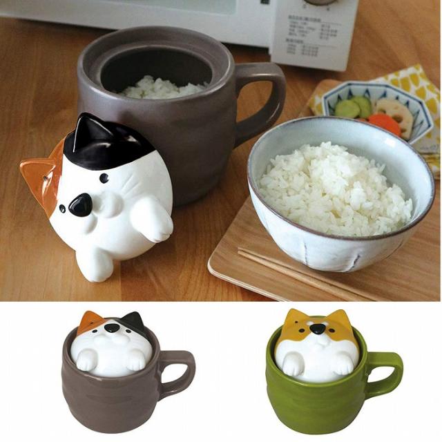 マグカップ アニマル炊飯マグ 電子レンジ 炊飯 炊飯器 ごはん デコレ 犬 いぬ イヌ Dog ドッグ ドック Decole マグカップ マグ 陶器 の通販はau Pay マーケット メルシープレゼント雑貨屋