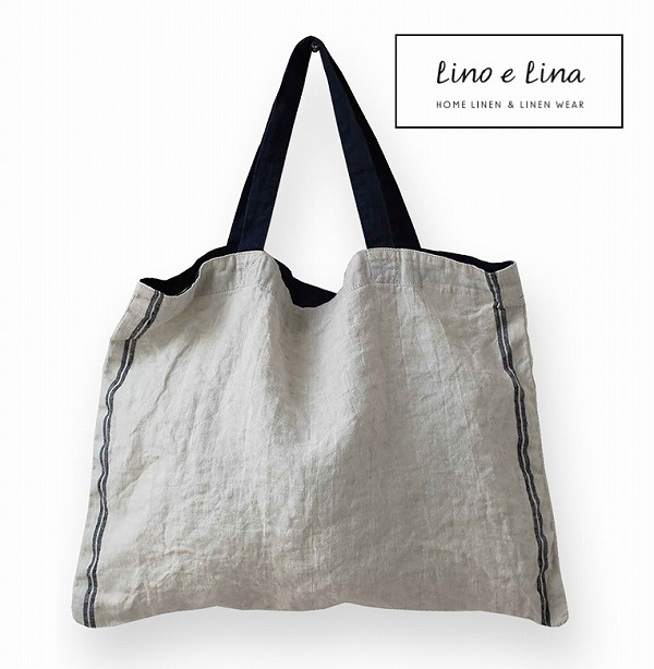 バッグ デュオ ナチュラル B200 リーノエリーナ Lino e Lina  リネン リネン100％ 麻 無地 布 ナチュラル おしゃれ 北欧 トートバッグ 手提げバッグ かばん バッグ の通販は 5,060円