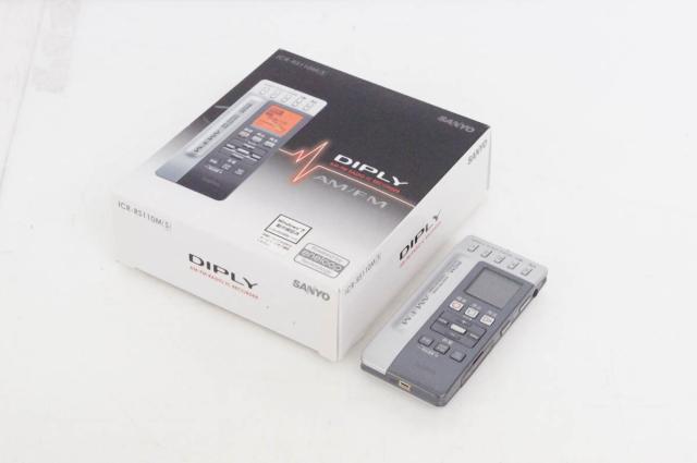 【SANYO】サンヨー ポータブルラジオレコーダー ICR-RS110M★中古動作確認済 中古-非常に良いSANYO ラジオ付きICレコーダー(シルバー) ICR-RS110M