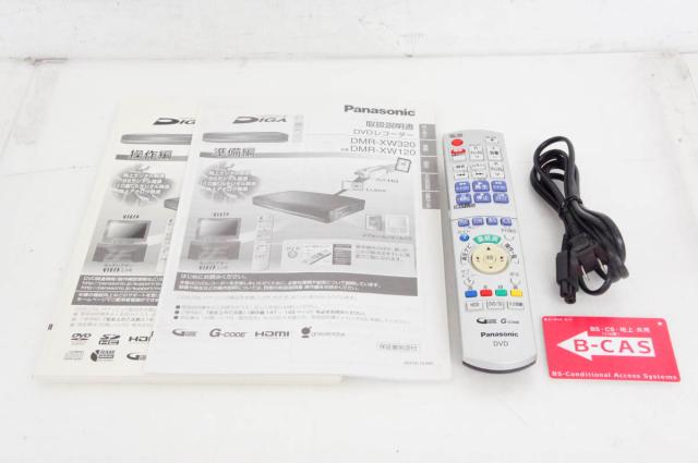 パナソニックDVDレコーダー DMR-XW120-K　中古 DMR-XW120｜Panasonic DIGA HDD&DVDハイビジョンレコーダー