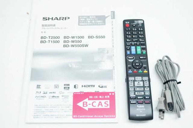 【中古】SHARPシャープ ブルーレイディスクレコーダー AQUOSアクオスブルーレイ BD-W550 HDD500GB Wチューナー_4