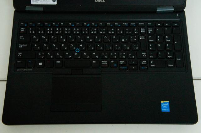 【中古】ノートパソコン／DELL／15.6型／Windows10Pro 64bit／intel Core i5-5200U 2.20GHz／メモリ4GB／SSD118GB／無線LAN搭載／Latitude E5550_1