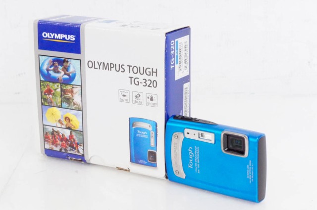 【中古】C OLYMPUSオリンパス コンパクトデジタルカメラ TG-320 Toughタフ 1400万画素 ブルー