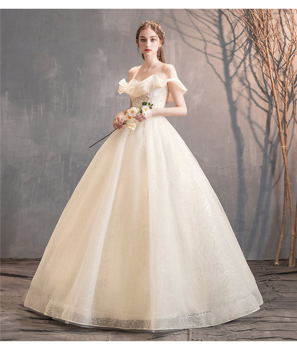 激安 ウェディングドレス Aライン オフショルダー 二次会 シンプル マキシ フリル フレア 結婚式 ロングドレス 演奏会の通販はau Pay マーケット 協和屋