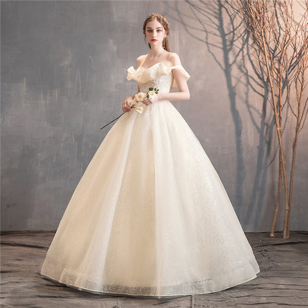 激安 ウェディングドレス Aライン オフショルダー 二次会 シンプル マキシ フリル フレア 結婚式 ロングドレス 演奏会の通販はau Pay マーケット 協和屋