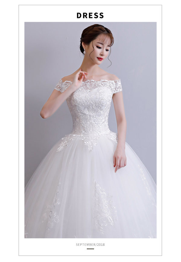 激安 ウェディングドレス aライン オフショルダー レース 二次会 シンプル マキシ 花柄 ブライダル 結婚式 ロングドレス 演奏会|au PAY マーケット