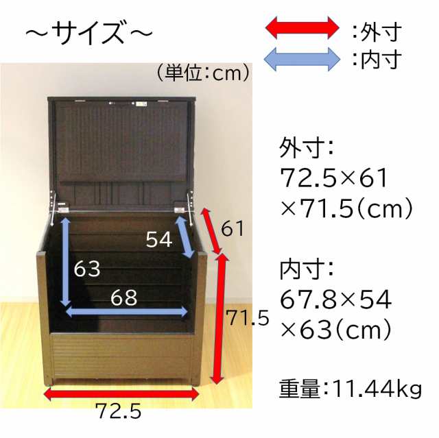 物置 収納庫 屋外 アルミ ストッカー 幅70cm 約230L ダストボックス 上開き ポリタンク ガーデン用品 ごみ箱 DIY ガーデニング 庭  ベラン｜au PAY マーケット