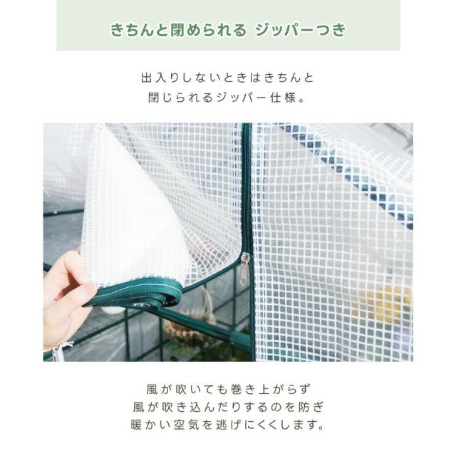 温室 家庭用 大型 おしゃれ ビニールハウス 家庭菜園 菜園ハウス グリーンハウス プランター置き場 冬 フラワーハウス ガーデンハウス 雨よけ 防虫 防鳥 園芸 翌日配送_6