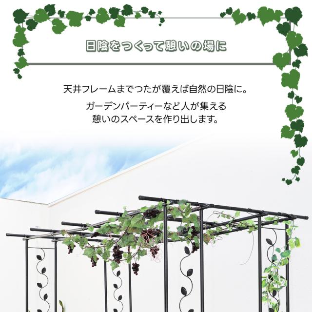 園庭あずま屋 S大きさ 藤棚 フルーツあずま屋 アーチ形 エクステリア ぶどう棚 薔薇 ローズ 園芸 省エネ 切り詰める 緑であること窓掛け またの日送りとどける