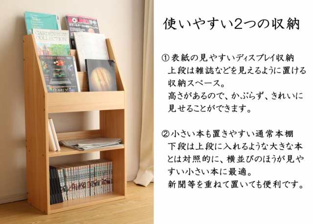 スリム型マガジンラック ディスプレイ 薄型 省スペース コンパクト 雑誌 収納家具 本棚 雑誌ラック 書架 マガジンスタンド 収納棚の通販はau Pay マーケット ダントツonline