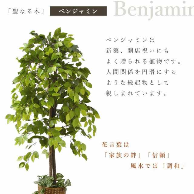 人工観葉植物 ベンジャミン 大型 フェイクグリーン 高さ150cm おしゃれ