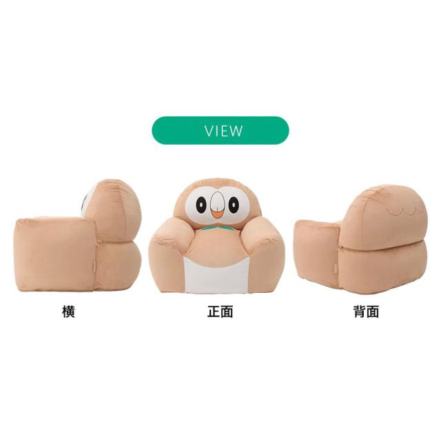 ポケモン モクロー クッション A906 大きい ビーズソファー 低反発 リビング ビーズ 子供部屋 日本製 子供用 キッズクッションかわいい キャラクター ポケットモンスター_13