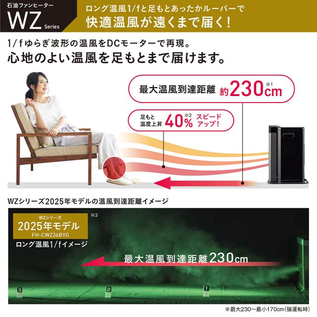 コロナ 石油ファンヒーター FH-CWZ36BYG(KG) 暖房器具 木造10畳 