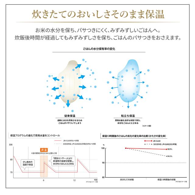 TIGER 圧力IHジャー炊飯器 炊きたて JRI-G180 1升 日本製 かまど 3年保証 1.8L 予約機能 早炊き 洗いやすい コンパクト 保温 調理 タイガー