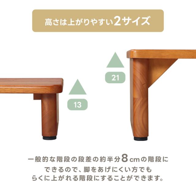 玄関台 120×21 天然木製 踏み台 ステップ 靴収納 玄関収納 滑り止め付 低め 段差 補助 介護 高級感 玄関ステップ 下駄箱   シューズラック 靴箱 オープン 木目模様 幅120cmタイプ 翌日配送_4
