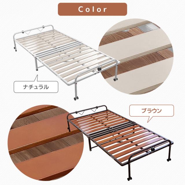 折りたたみ すのこベッド シングルサイズ 折り畳み ベッド スノコ コンパクト_6