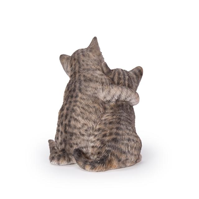 【ねこ】オブジェ2点まとめ買い 楽天市場】猫の置物 じゃれ合う猫2匹セット サバ白