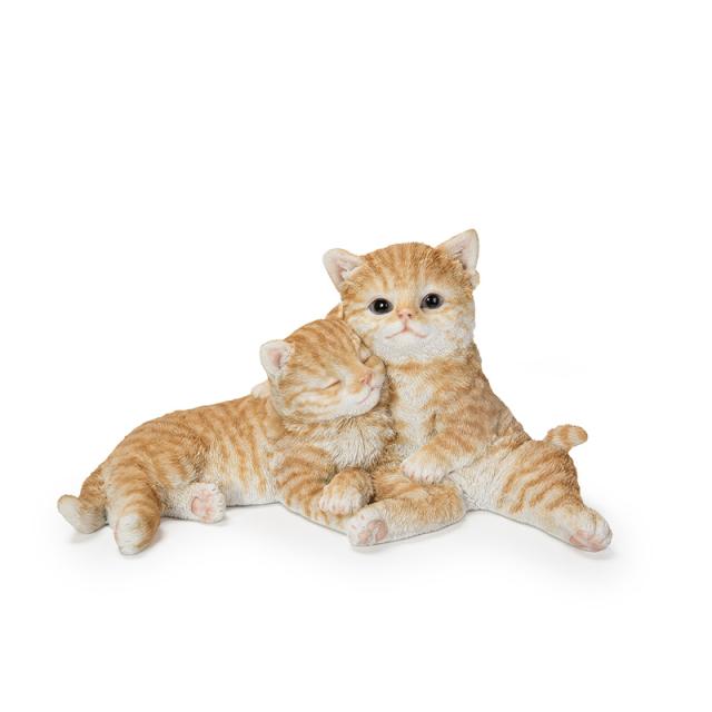 猫 二匹 仲良し カップル ねこ オブジェ オーナメント ガーデン