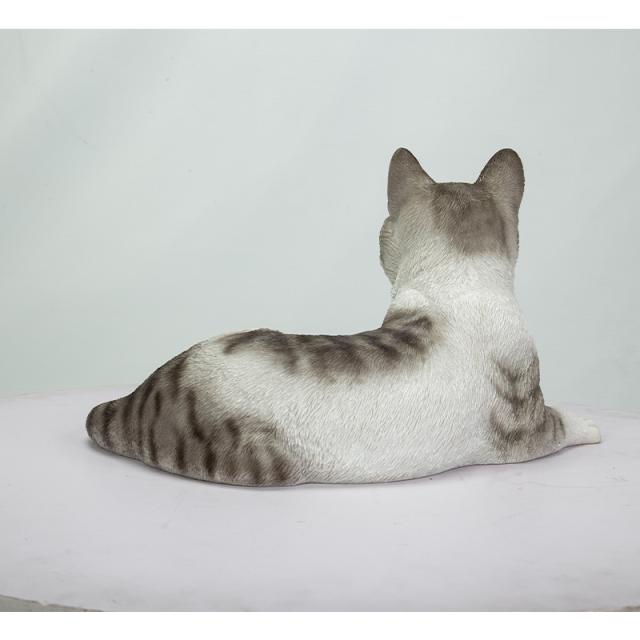 寝そべり猫 猫 ねこ ネコ オブジェ オーナメント ガーデンオーナメント 置物 ガーデニング リアル アニマル 動物 かわいい ペット 人形 ウービアwoobia_3