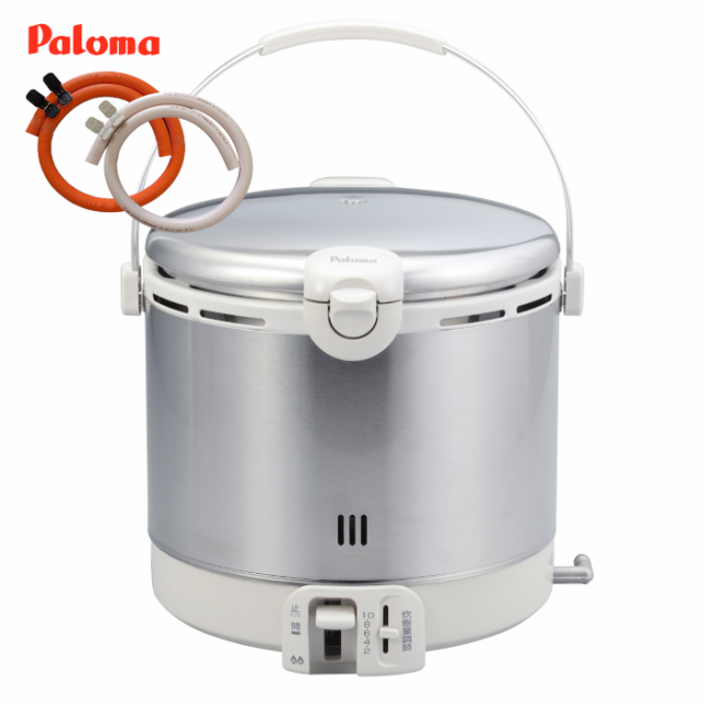 10合 ガス炊飯器 プロパンガス 都市ガス パロマ PR-18EF ゴムホース付き 厚釜炎 炊きの通販は