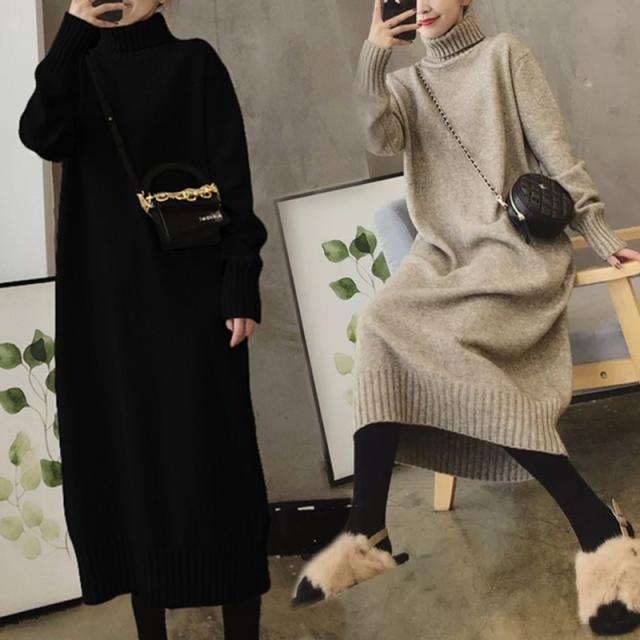 タートルネック ニット ワンピース ロング ワンピース マキシ丈 ワンピース ニット ハイネック おしゃれ レディースの通販はau Pay マーケット Davi