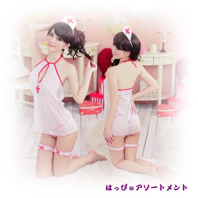 コスプレ シースルー 衣装 ナース セクシー 看護婦 看護師 スケスケ 透け ホワイト ランジェリー 白 カチューシャ エッチ エロ の通販はau Pay マーケット はっぴぃアソートメント