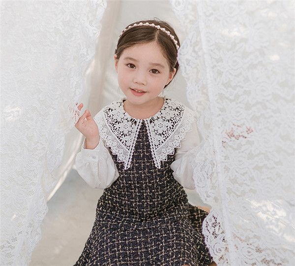 子供 ワンピース 千鳥格子 レース ミディアム丈 キッズドレス 子供服 女の子 ガールズ 長袖 ピアノ 結婚式 発表会 演奏会 の通販はau Pay マーケット Foryou