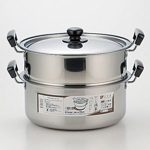 ヨシカワ　蒸しもの鍋　満菜　二段蒸し器28cm　SH9867