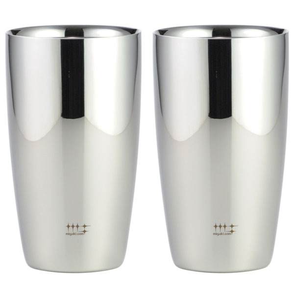 ヨシカワ　磨き屋シンジケート　2重ビアタンブラー370ml　2pcs　YJ1193