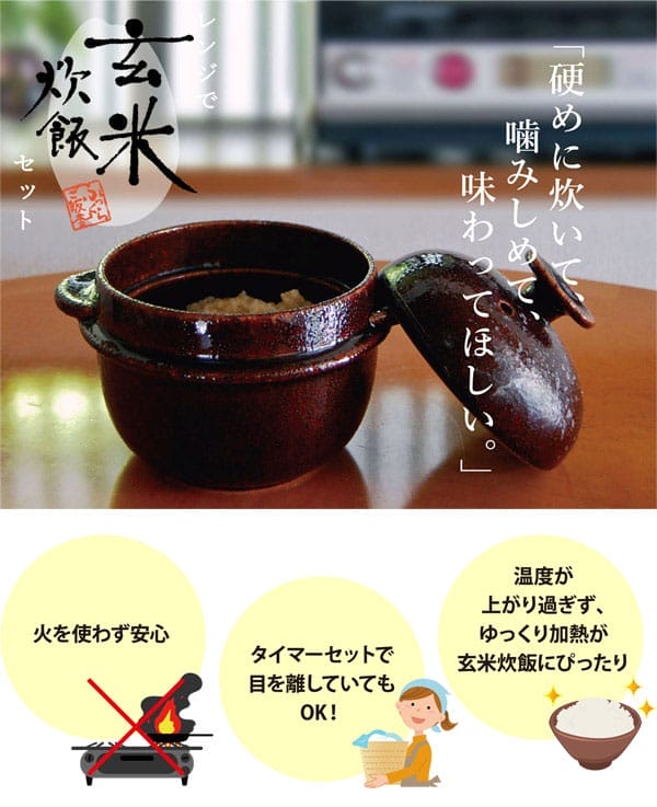 K+dep　クリヤマ　ケデップ　レンジで玄米炊飯セット　WA-951_1