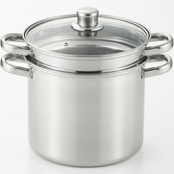 ヨシカワ　トスカーナ　パスタポット　22cm　ガラス蓋付　SJ3120の通販は 5,390円