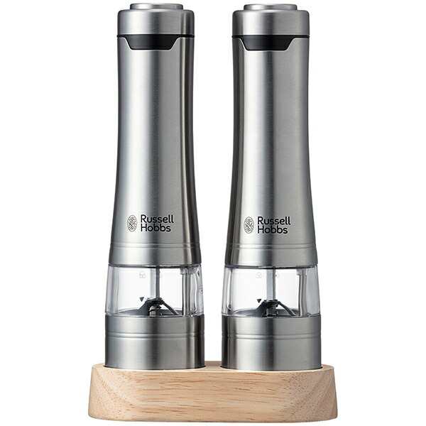 Russell Hobbs　ラッセルホブス　電動ミル　ソルト&ペッパー2本セット　ウッドスタンドセット　7923JP