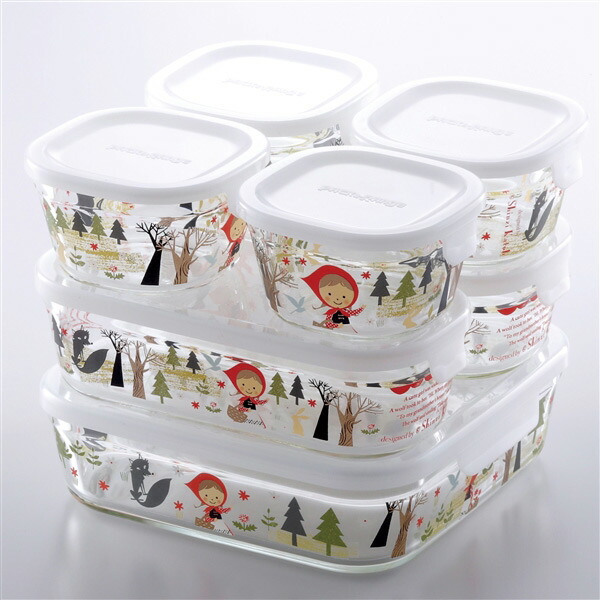 イワキ (iwaki)　パック＆レンジ　森の赤ずきん　7点セット　PSPRNSNA71の通販は