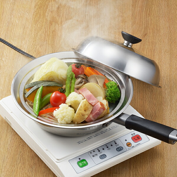 ヨシカワ 見える！フライパン用蒸し器 20~22cm用 YJ3211の通販はau PAY