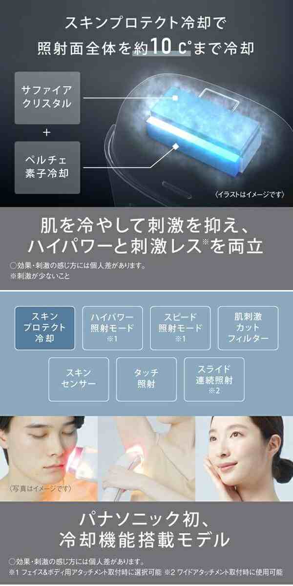 パナソニック　スムースエピ　ES-WG0A-H　光美容器　ひげ　うぶ毛