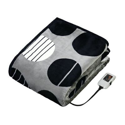 椙山紡織　sugibo　プレミアムボア　電気敷毛布　ワイド　SB20KW06(GY)　モダンサークル　防寒対策　保温　快眠