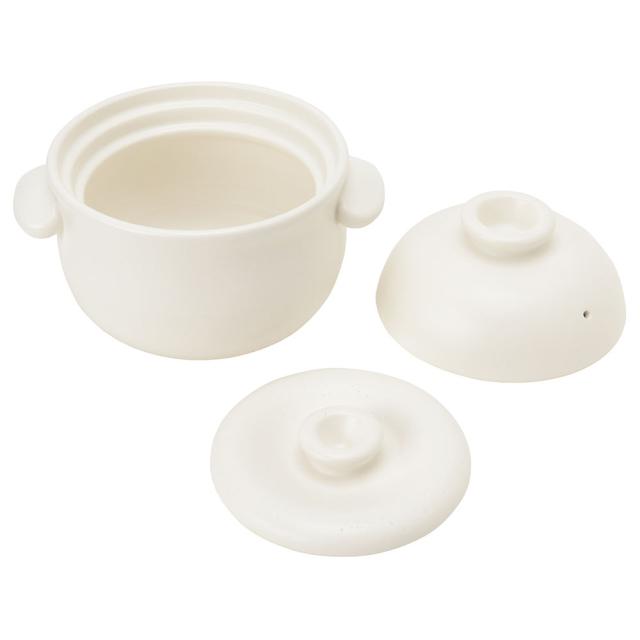 たいせい窯 萬古焼 土鍋 ごはん鍋 5合炊き 白 / 日本製 直火用 電子レンジ対応 食洗機対応 オーブン対応 / 炊飯土鍋 炊飯器 調理器 萬古焼 土鍋 | ごはん鍋 2合 | 白 | たいせい窯