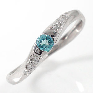 指輪 ブルートパーズリング 18金 一粒 指輪 ピンキーリング ブルートパーズ レディース【送料無料】の通販は 40,170円