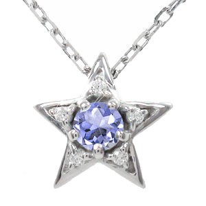 18％OFF】 ネックレス プラチナ 星 タンザナイト 流れ星 ペンダント