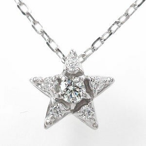 人気限定品 ネックレス プラチナ 星 ネックレス タンザナイト 流れ星